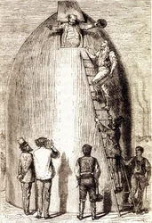 Grabado en “De la Tierra a la Luna” por Jules Verne