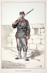 Guardianes de la Paz movilizados (1870-1871). Ilustración de “Histoire du corps des gardiens de la paix”