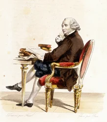 Guillaume Chretien por Lamoignon de Malesherbes (1721-1794). Político francés. Grabado de 1838