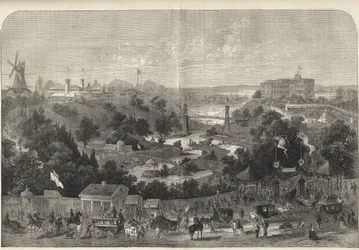 Hamburgo - Alemania - Exposición de horticultura de 1869 - Hamburgo - el parque de la Exposición Internacional de Horticultura