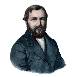 Heinrich Barth (1821-1865), explorador alemán - Retrato de Henri Barth, viajero y explorador alemán (1821-1865)