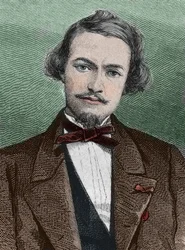 Henri Duveyrier, explorador francés - retrato de Henri Duveyrier orientalista, viajero y geógrafo francés