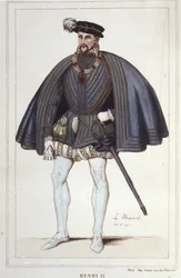 Enrique II, Rey de Francia (1519 - 1559) (grabado de 1830)
