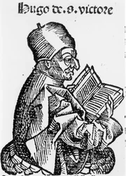Hugo de San Víctor, xilografía por Hartmann Schedel “Crónicas de Núremberg” 1493