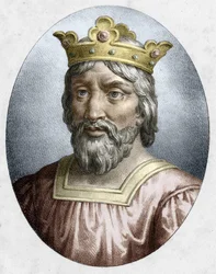 Hugues Capet (941-996), Rey de Francia, fundador de la dinastía Capeto. Grabado del siglo XIX.