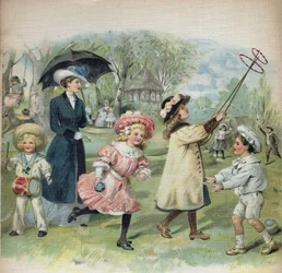 Ilustración en "La jour de Ginette et Raymond", principios del siglo XX.