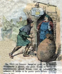 Ilustración de finales del siglo XIX para el cuento de Hans Christian Andersen (1805-1875) "El Gran Claus y el Pequeño Claus". Colección privada