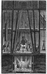Interior del pozo artesiano de Passy en 1888 en "El Diario de la Juventud" de 1888.