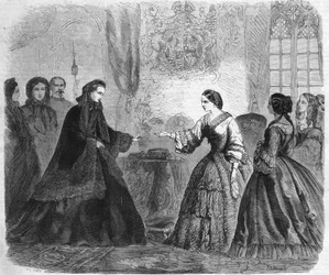 Entrevista de la emperatriz Eugenia y la reina Victoria en el Castillo de Windsor el 3 de diciembre