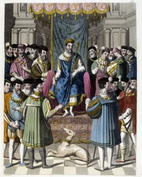 Entrevista con Francisco I (1494 - 1547) y Enrique VIII (1491 - 1547) de Inglaterra
