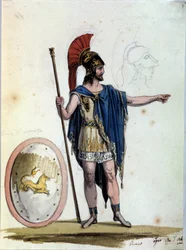Personaje de Jasón. Para la ópera Medee de Luigi Cherubini (1760-1842) para una representación en La Scala (Milán, Italia) en 1822-1823.