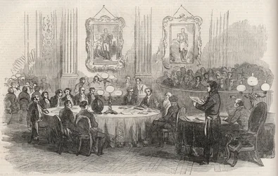 Jean-Jacques Berger (1790-1859) PREFECTO DEL SENA, proclamando LOS VOTOS PARA EL IMPERIO A LOS ALCALDES DE LOS ARRONDISSEMENTES, PARÍS
