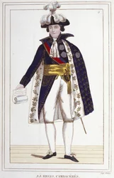 Jean Jacques Régis de Cambacérès (1753-1824), abogado y político francés. Grabado de 1830