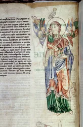 Árbol de Jesé. Página del manuscrito "Lectiaire de Citeaux". Biblioteca Municipal de Dijon