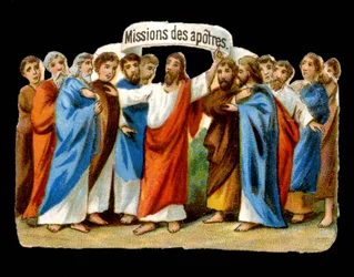 Jesús confía sus misiones a los apóstoles - Cromo