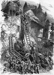 Juana de Arco en el ataque de Tournelles el 7 de mayo