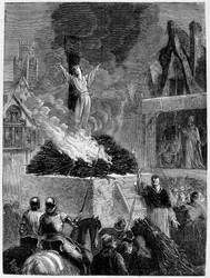 Juana de Arco en la hoguera en Rouen (1431)