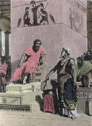 Rey Tarquinio el Viejo, de origen etrusco