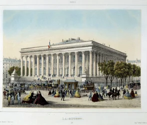 La Bolsa de París - Litografía