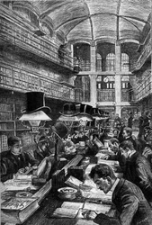 La biblioteca Cujas de la Escuela de Derecho de París, Grabado en el “Journal de la Jeunesse”