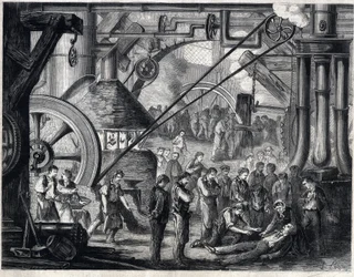 Última escena de la obra “Les dramas du cabaret” de Dumanoir y Adolphe Dennery (d