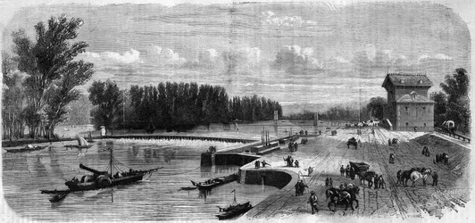 La presa de Suresnes - Grabado en “Le Journal Illustré”