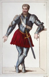 El caballero Bayard (1475-1524) grabado 1830