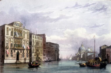 El gran canal - en "Álbum de las principales vistas de Venecia", il. por Marco Moro, ed. Gio Brizeghel, c.1840