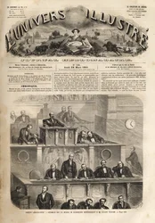 Cuerpo legislativo - sesión del 14 de marzo de 1861 - Pierre Jules Baroche (1802-1870) respondiendo a Jules Favre (1809-1880) - El Universo Ilustre de 1861