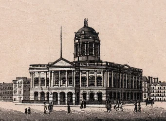 Liverpool, Inglaterra: vista del Ayuntamiento. en "El mundo ilustrado 168 vistas" Sin fecha (finales del siglo XIX)