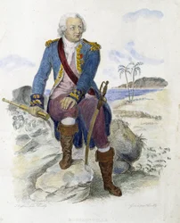 Louis Antoine, Conde de Bougainville (1729-1811), navegante francés - en “Le Plutarque Français” por Mennechet