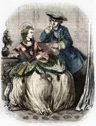 Luis XV y Madame de Pompadour, Jeanne Antoinette Poisson (Marquesa de Pompadour) - en Histoire de France por L.-P. Anquetil