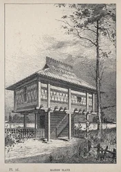 Maison Slave (Casa Eslava) - grabado de 1889 en “Histoire de l