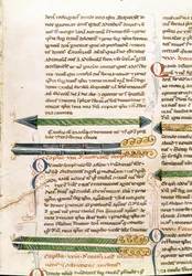 Página manuscrita “Cirugía” (MS. LAT.VII XXXII-3023) por Guillaume de Salicet (Guglielmo da Saliceto) (1207-1270) monje y doctor. Siglo XIV Biblioteca Marciana Venecia