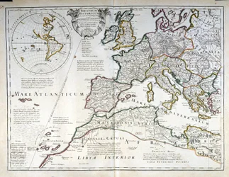 Mapa de Europa. Principios del siglo XVII.