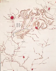 Mapa de la batalla de Austerlitz, 2 de diciembre de 1805