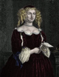 Marie de Rabutin-Chantal, marquesa de Sévigné conocida como Madame de Sévigné. Grabado de 1862 en 