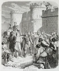 Martirio de San Sinforiano - en “Histoire des papes” de Maurice Lachatre