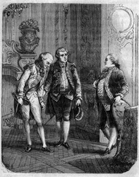 Encuentro entre el Conde de Marbeuf, nombrado gobernador militar de Córcega en 1772 y Pascal (Pasquale) Paoli. En “Pasquale Paoli ossia la rotta di Pontenuovo” por F.D. Guerrazzi. 1872.