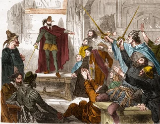 Reunión del Comité de los Dieciséis en 1588 (Consejo de Representantes de los Dieciséis Cuarteles de París) Comité Insurreccional formado en París durante la Liga.