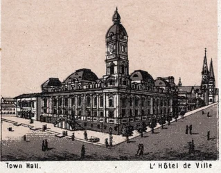 Melbourne, Australia: vista del Ayuntamiento. en "El mundo ilustra 168 vistas" Sin fecha (finales del siglo XIX)