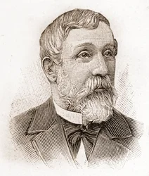 Miembros de la Academia Francesa en 1895: retrato de Alfred Mezieres (1826-1915), historiador de la literatura, político y ensayista francés.