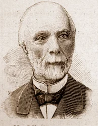 Miembros de la Academia Francesa en 1895: retrato de Louis Charles de Saulces de Freycinet (1828-1923), ingeniero de minas, físico y político francés.