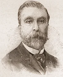 Miembros de la Academia Francesa en 1895: retrato de Ludovic Halevy (1834-1908), dramaturgo, libretista y novelista francés.