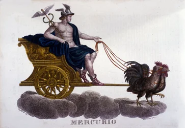 Mercurio. Grabado del siglo XIX.