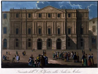 Milán, La Scala, alrededor de 1810.