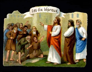 Milagros de Jesús. Cristo curando a los leprosos