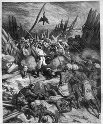 Misión a Senegal por Gustave Borgnis Desbordes (General Borgnis-Desbordes) (1839-1900), militar francés. Grabado por Castelli en “journal des voyages” 1881