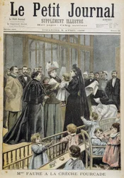 Mme Faure en el vivero Fourcade - en “Le Petit Journal” del 05/04/1896