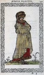 Mujer moscovita - en “Hábitos y efigies” de Jean Sulperius